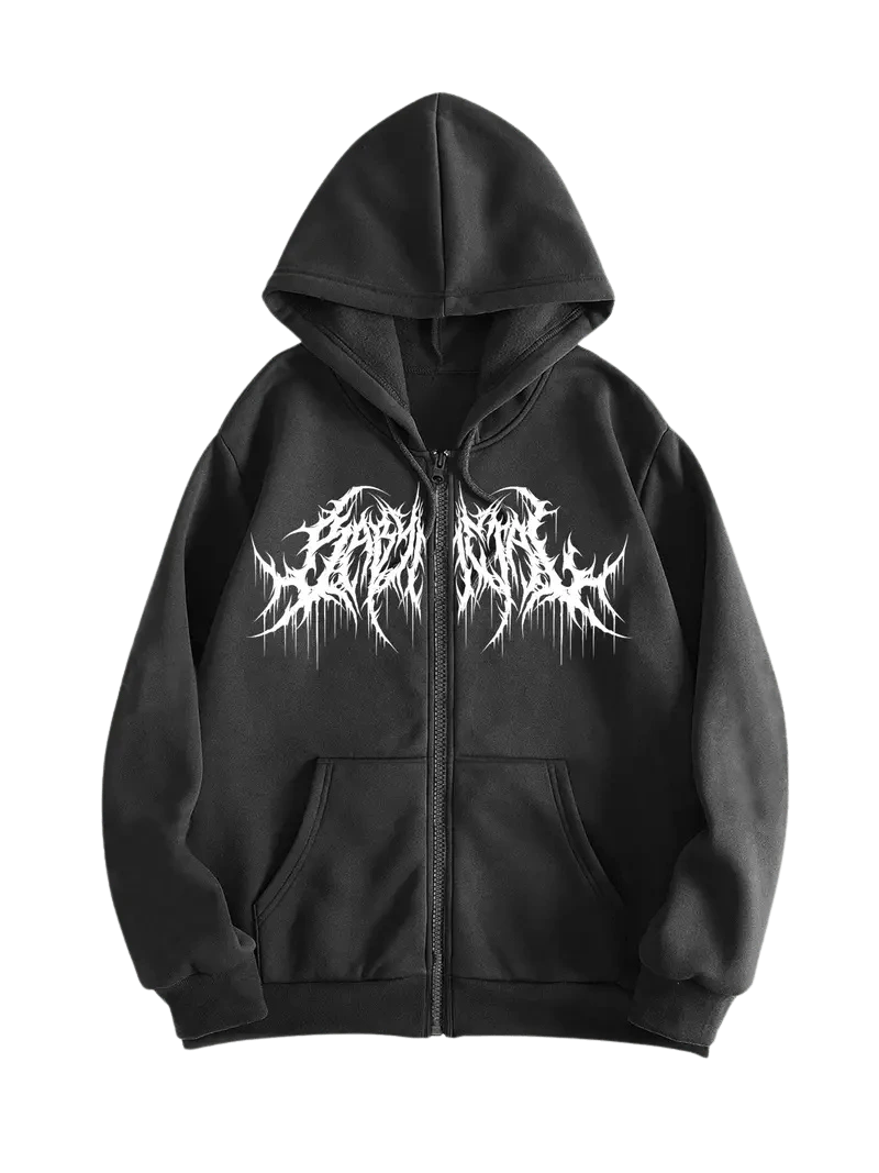 Rave Hoodie für den Winter-Gothic Rave Heat Hoodie - Techno Essentials