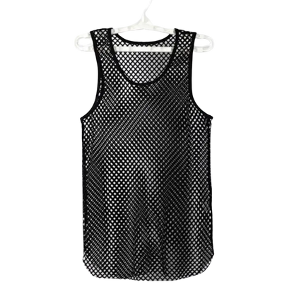 Rave-Mesh Tanktop – Ärmelloses Netzshirt für Festival-Looks - Techno Essentials