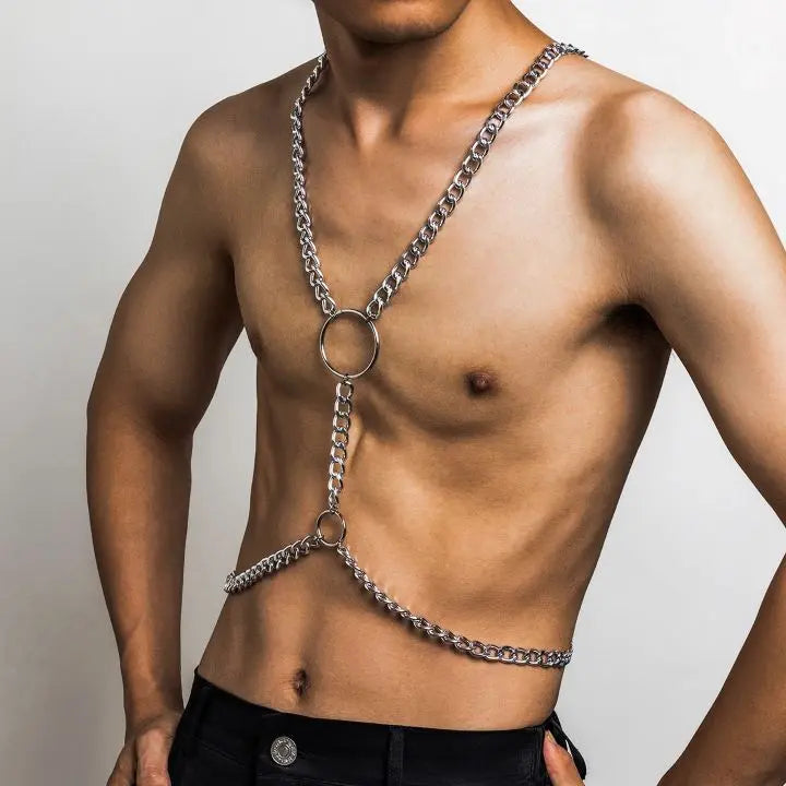 MetroPunk Brustkorb Body Chain für Raves & Techno Partys