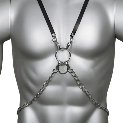 RaveMaster Harness – Stylische Body Chain mit Lederriemen