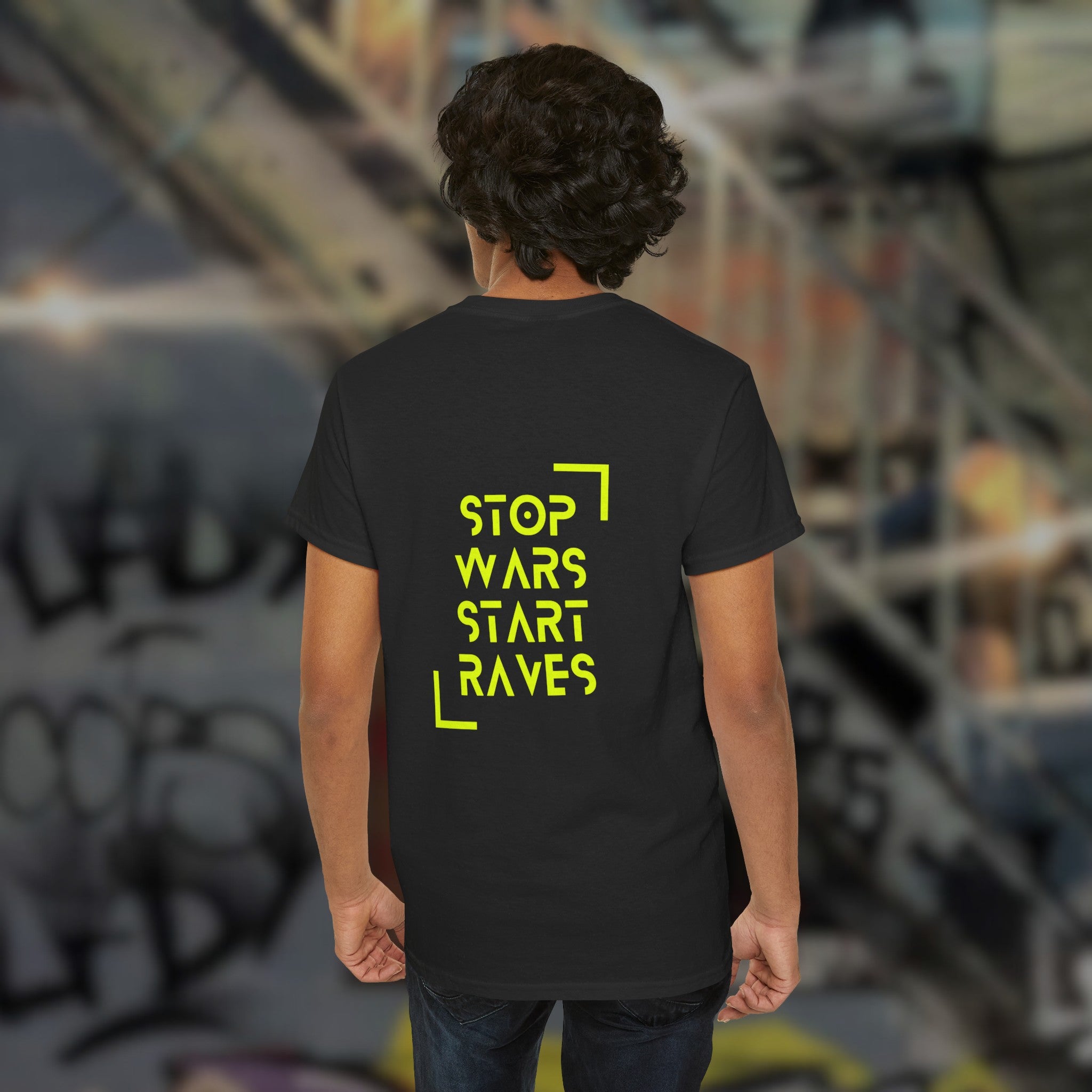 Stop Wars Start Raves Techno T-Shirt