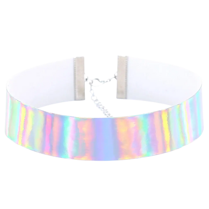 Techno Holo Choker – Schimmernder Look für Festivals und Raves - Techno Essentials